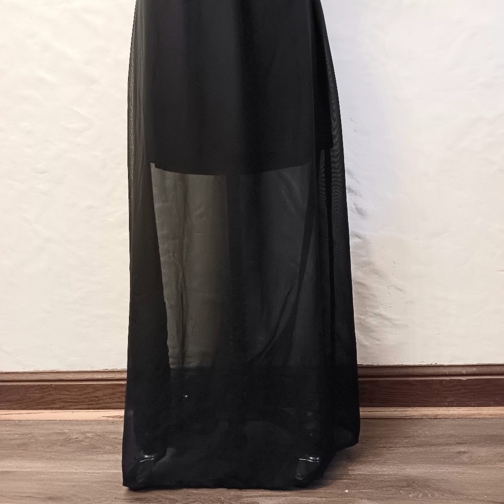 Mossimo sheer black maxi skirt with shorter black lining. Medium. - Picture 4 of 8